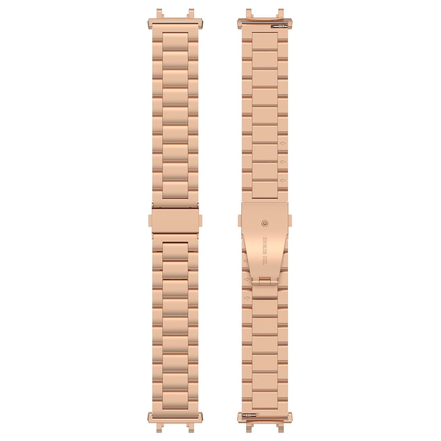 For Huami Amazfit T-Rex 2 Smart Watch Stainless Steel Watch Band Three Beads Strap Replacement with Tool