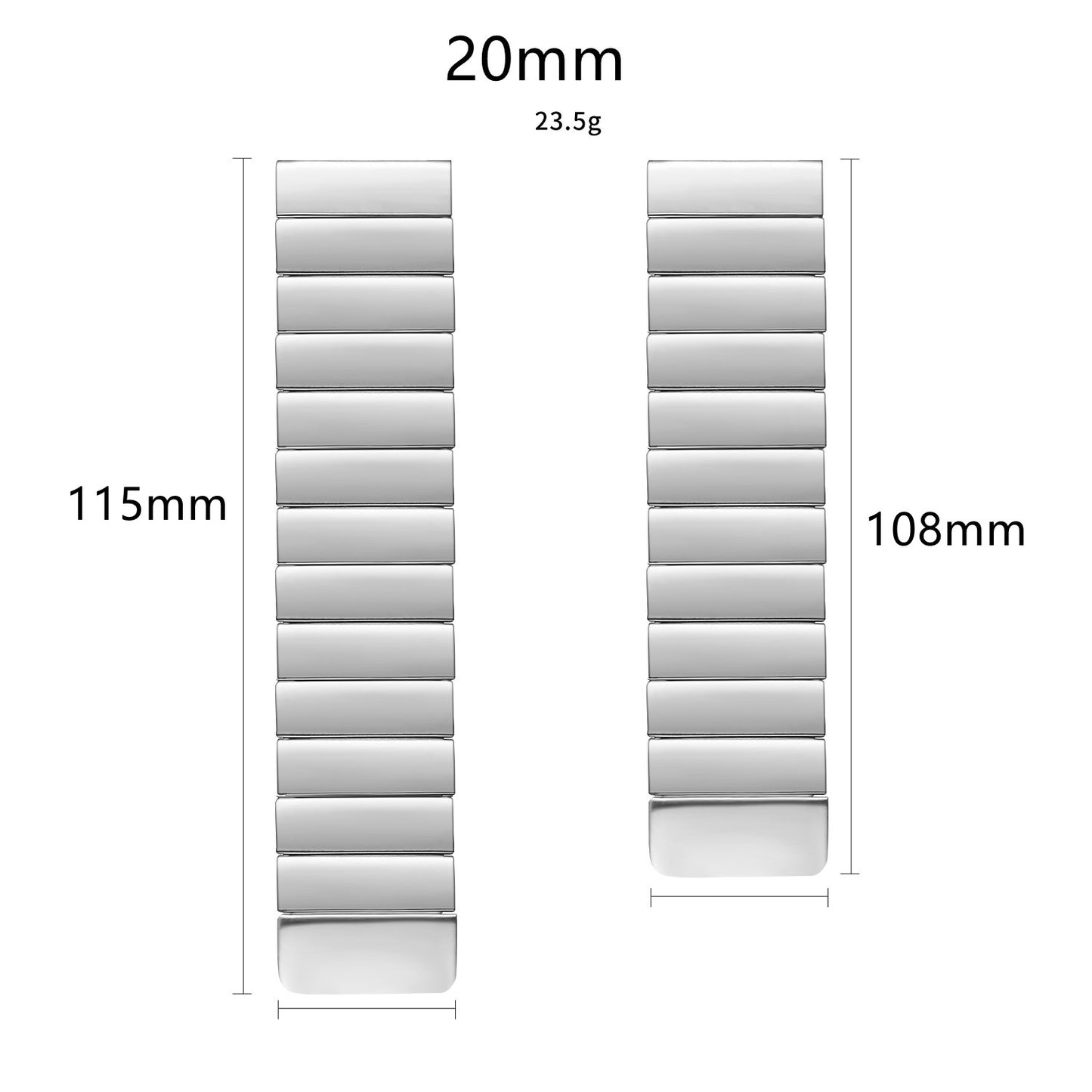 For Huawei Watch GT 3 Pro 46mm / Apex 46mm / Apex Pro, Replacement Watch Band Universal 22mm Magnetic Stainless Steel Watch Strap