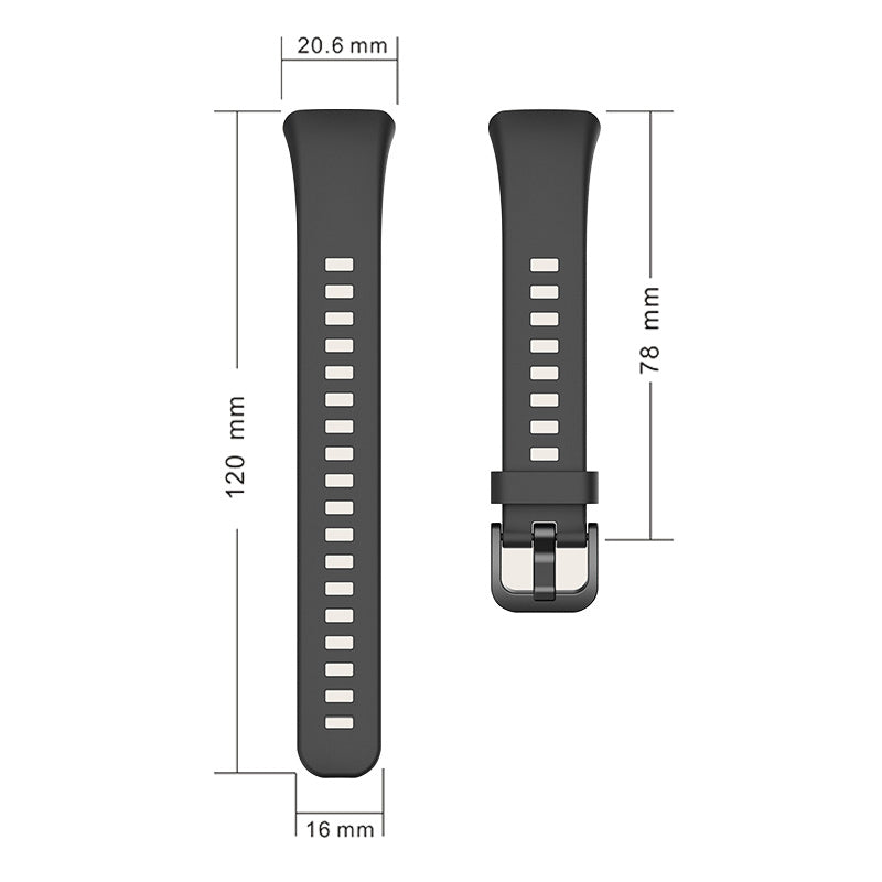 For Huawei Band 6 Soft Silicone Sports Wristband with Transparent TPU Case Full Around Bumper Frame Cover