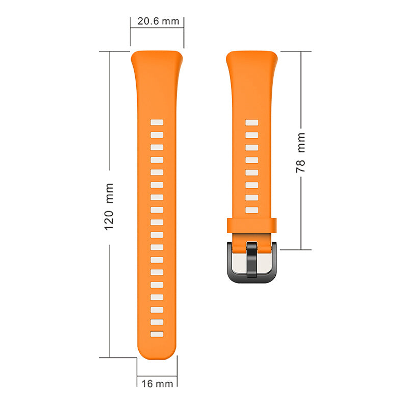 For Huawei Band 6 Soft Silicone Sports Wristband with Transparent TPU Case Full Around Bumper Frame Cover