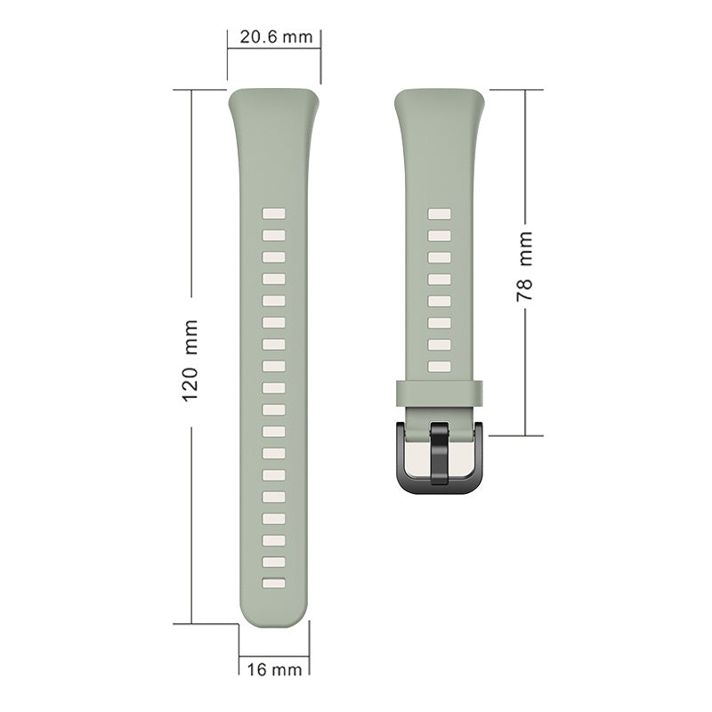 For Huawei Band 6 Soft Silicone Sports Wristband with Transparent TPU Case Full Around Bumper Frame Cover