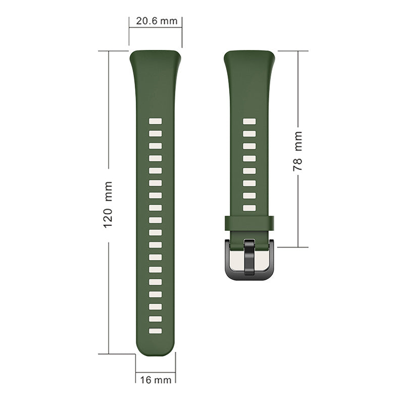 For Huawei Band 6 Soft Silicone Sports Wristband with Transparent TPU Case Full Around Bumper Frame Cover