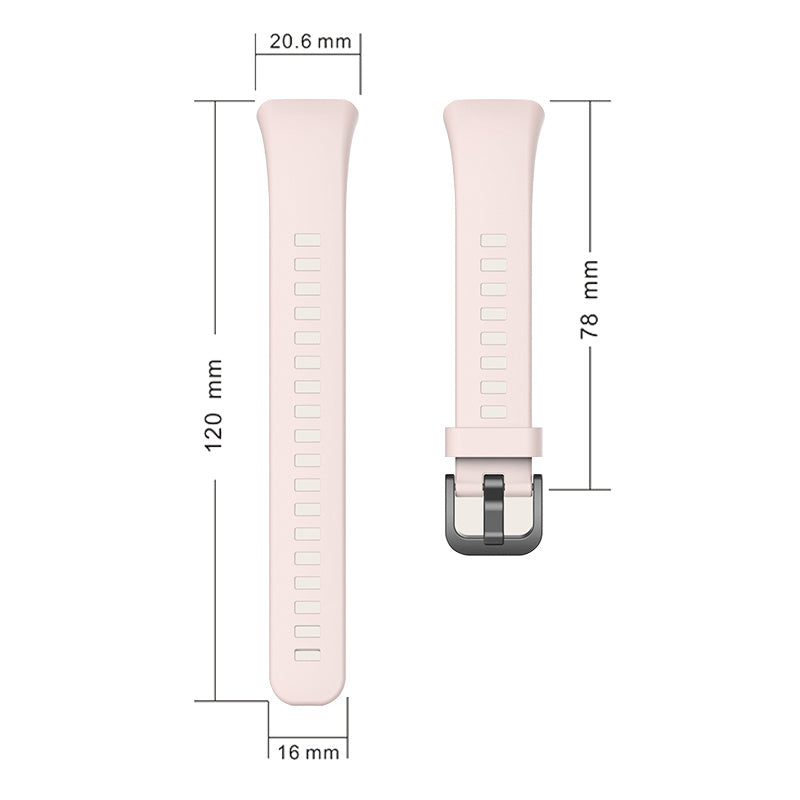 For Huawei Band 6 Soft Silicone Sports Wristband with Transparent TPU Case Full Around Bumper Frame Cover