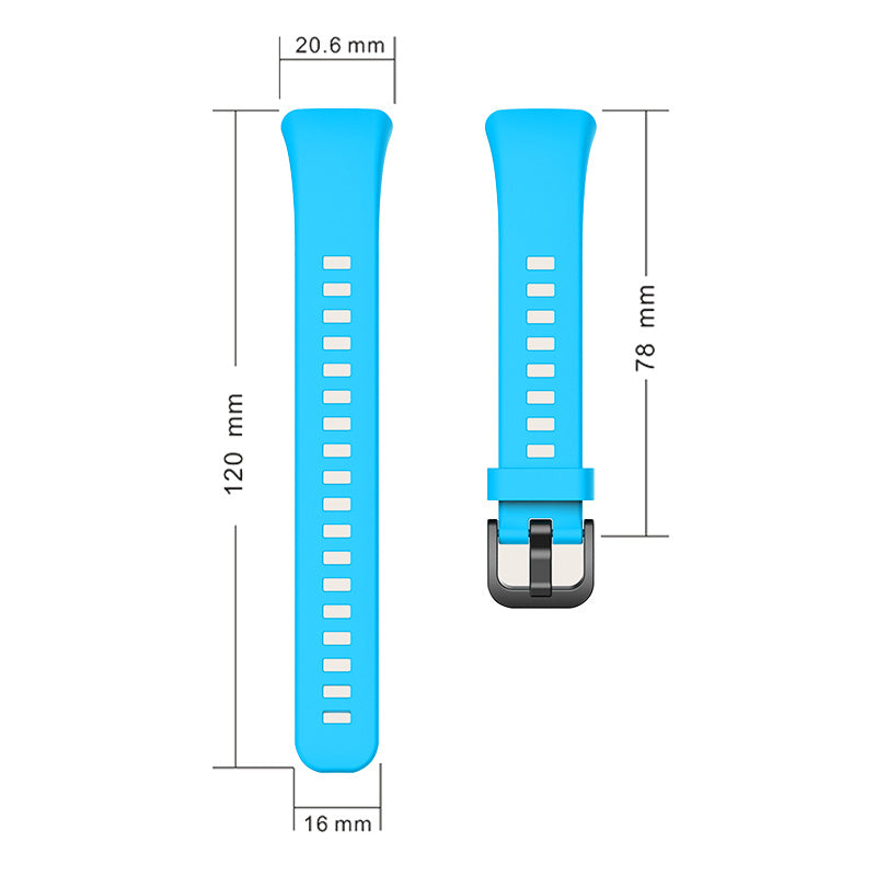 For Huawei Band 6 Soft Silicone Sports Wristband with Transparent TPU Case Full Around Bumper Frame Cover
