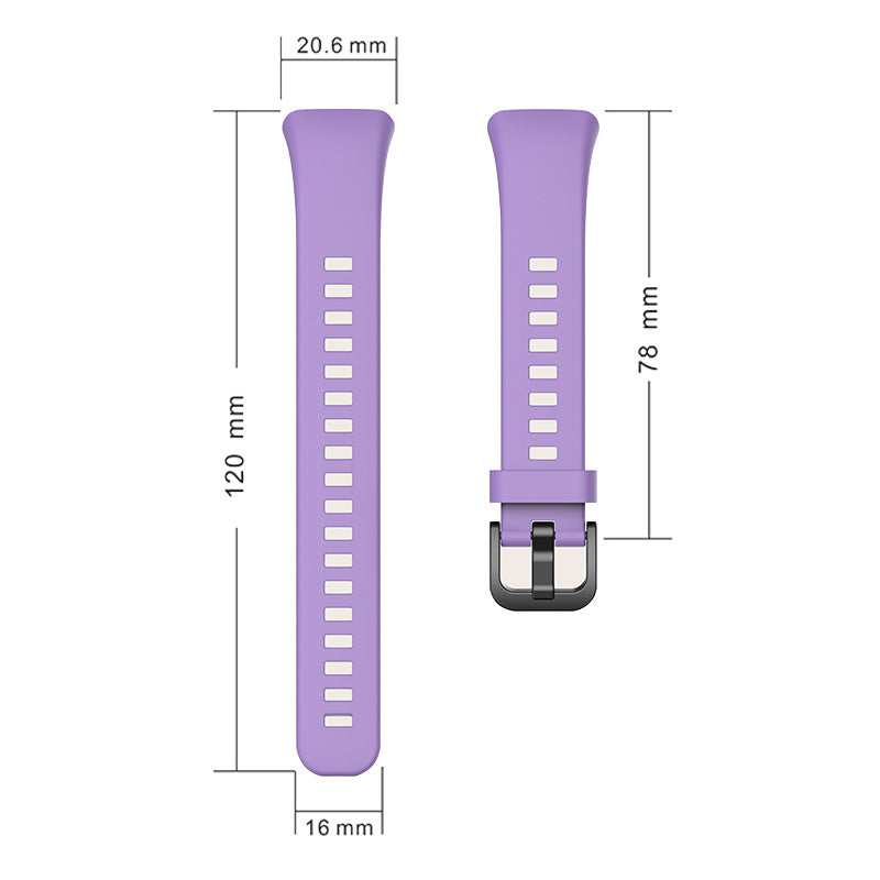 For Huawei Band 6 Soft Silicone Sports Wristband with Transparent TPU Case Full Around Bumper Frame Cover