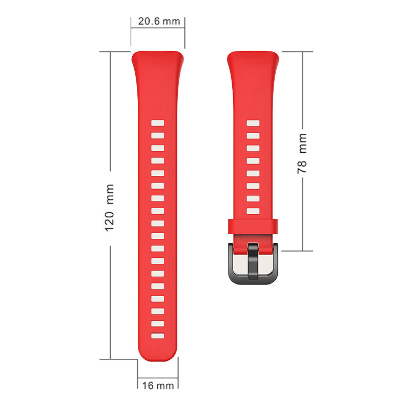 For Huawei Band 6 Soft Silicone Sports Wristband with Transparent TPU Case Full Around Bumper Frame Cover