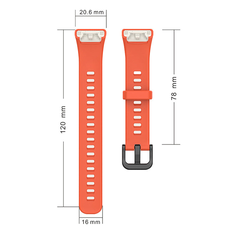 For Huawei Band 6 Soft Silicone Sports Wristband with Transparent TPU Case Full Around Bumper Frame Cover