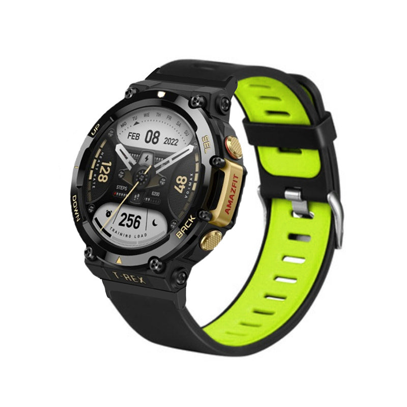 For Huami Amazfit T-Rex 2 Dual Color Sports Watch Band Silicone Wrist Strap Replacement