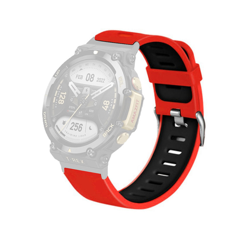 For Huami Amazfit T-Rex 2 Dual Color Sports Watch Band Silicone Wrist Strap Replacement