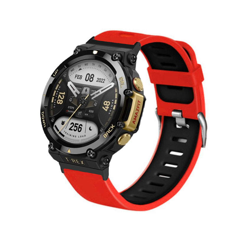 For Huami Amazfit T-Rex 2 Dual Color Sports Watch Band Silicone Wrist Strap Replacement