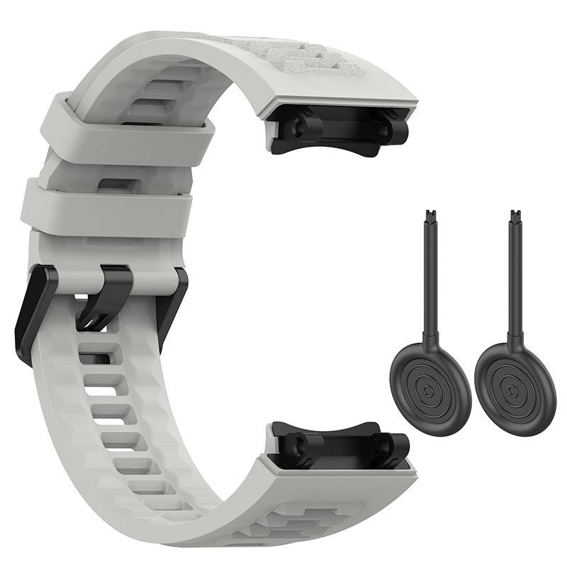 For Huami Amazfit T-Rex 2 Solid Color Soft Silicone Sports Smart Watch Band Replacement Wrist Strap