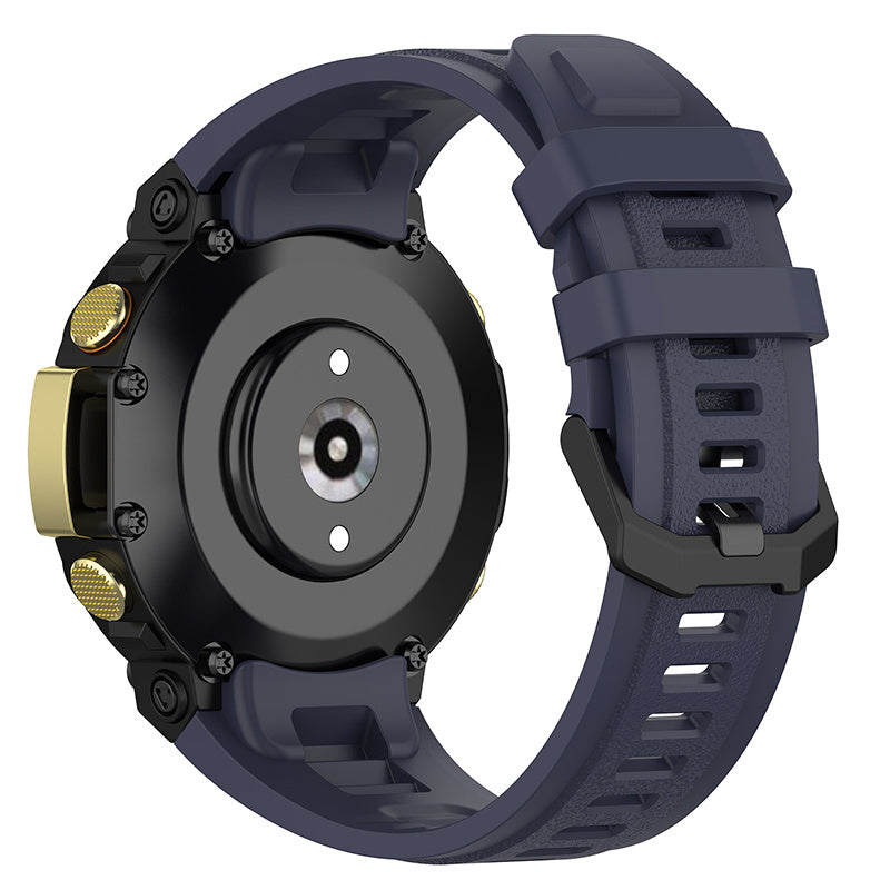 For Huami Amazfit T-Rex 2 Solid Color Soft Silicone Sports Smart Watch Band Replacement Wrist Strap