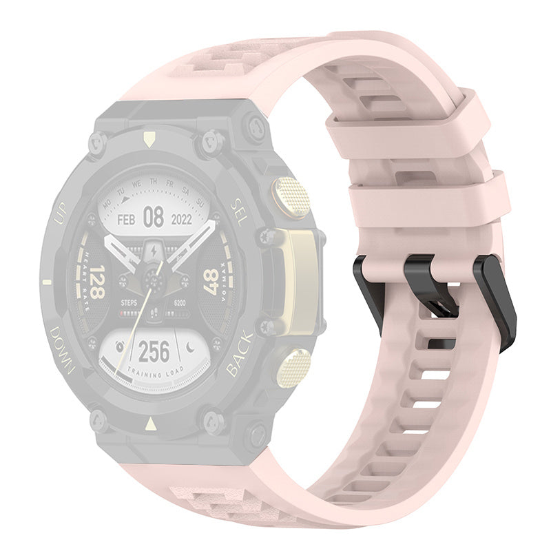 For Huami Amazfit T-Rex 2 Solid Color Soft Silicone Sports Smart Watch Band Replacement Wrist Strap