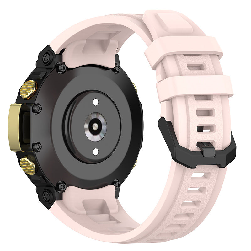 For Huami Amazfit T-Rex 2 Solid Color Soft Silicone Sports Smart Watch Band Replacement Wrist Strap