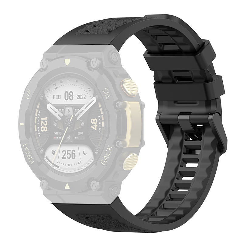For Huami Amazfit T-Rex 2 Solid Color Soft Silicone Sports Smart Watch Band Replacement Wrist Strap