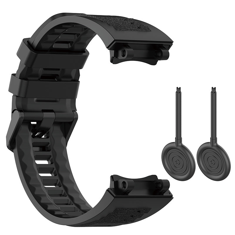 For Huami Amazfit T-Rex 2 Solid Color Soft Silicone Sports Smart Watch Band Replacement Wrist Strap