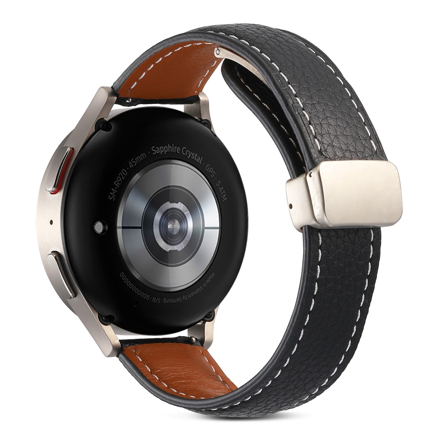 For Coros Pace 2 / Coros Apex 42mm Textured Genuine Leather Watch Band 20mm Quick Release Butterfly Buckle Strap Replacement