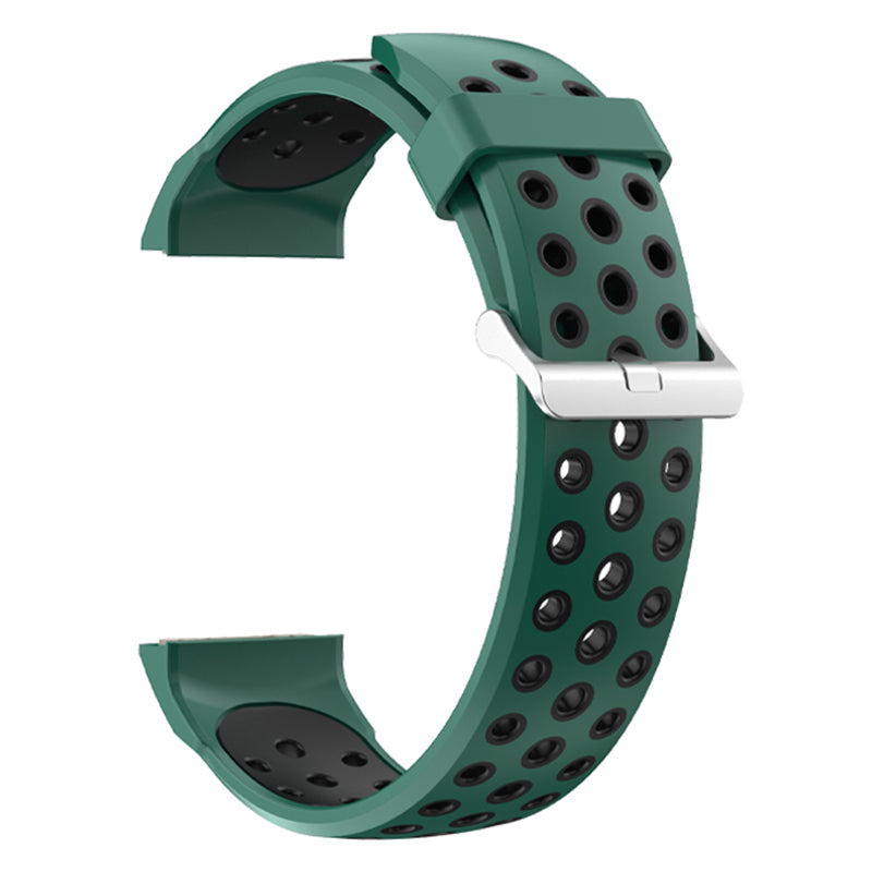 For Huawei Watch GT Cyber Multiple Holes Design Silicone Watch Strap Double Color Watchband