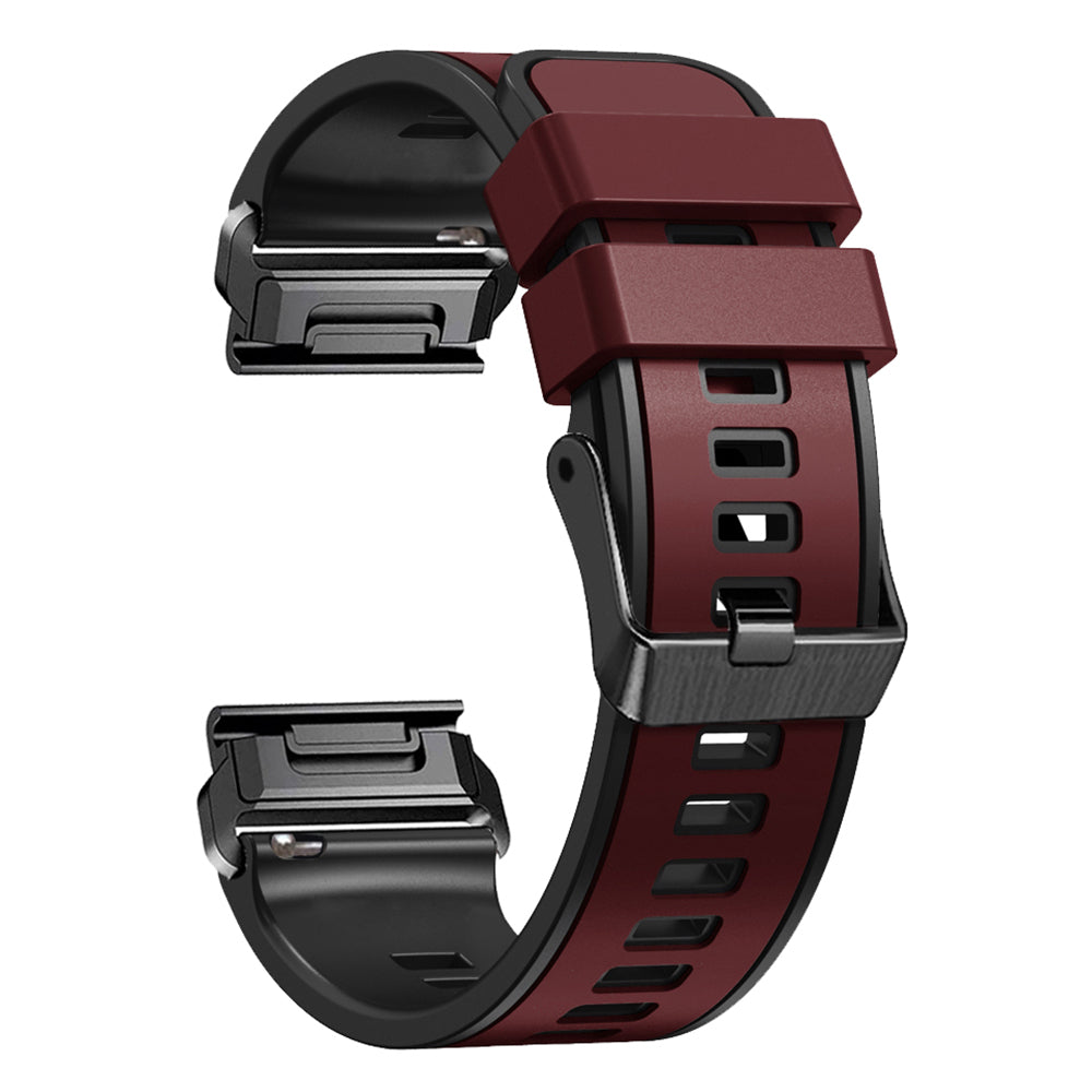 For Garmin Descent G1 / Instinct 2 Watch Strap Replacement Quick Release Dual-color Silicone Watch Band