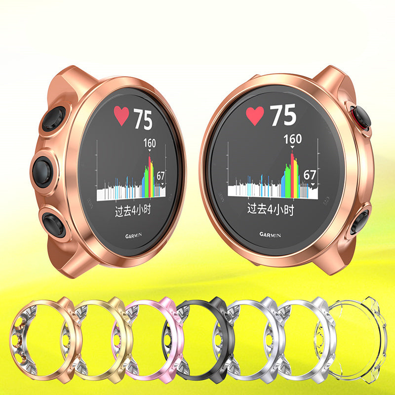 Electroplating TPU Smart Watch Cover Shell for Garmin Forerunner 245