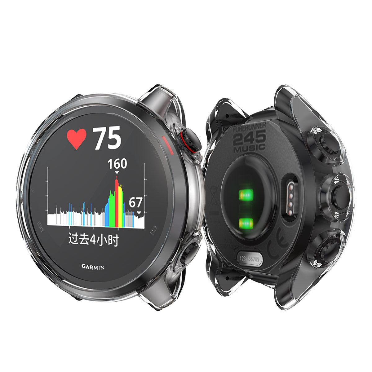 Electroplating TPU Smart Watch Cover Shell for Garmin Forerunner 245