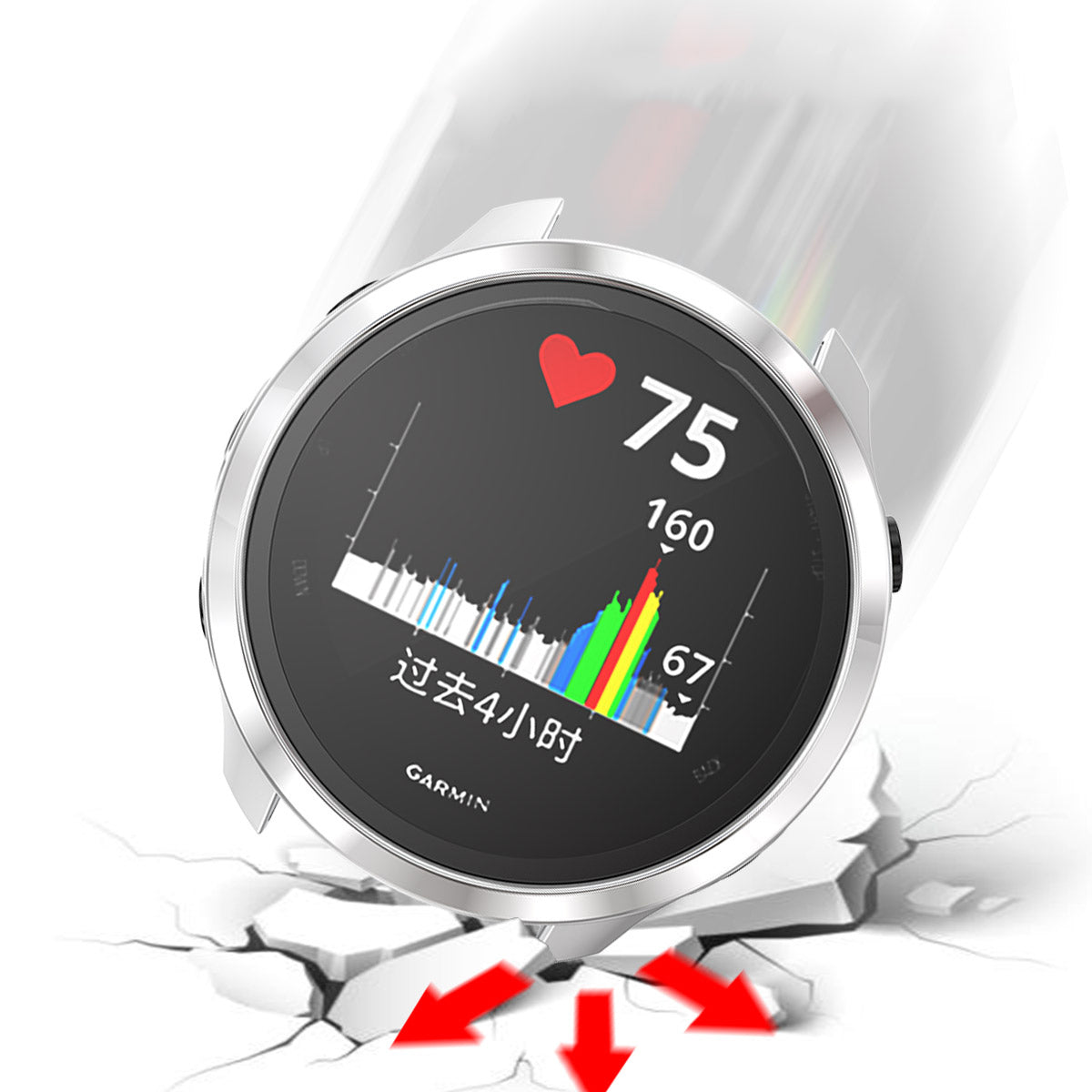 Electroplating TPU Smart Watch Cover Shell for Garmin Forerunner 245