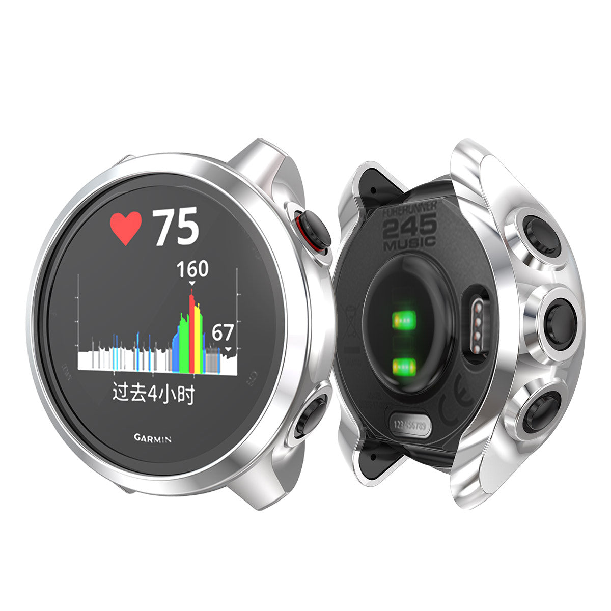 Electroplating TPU Smart Watch Cover Shell for Garmin Forerunner 245