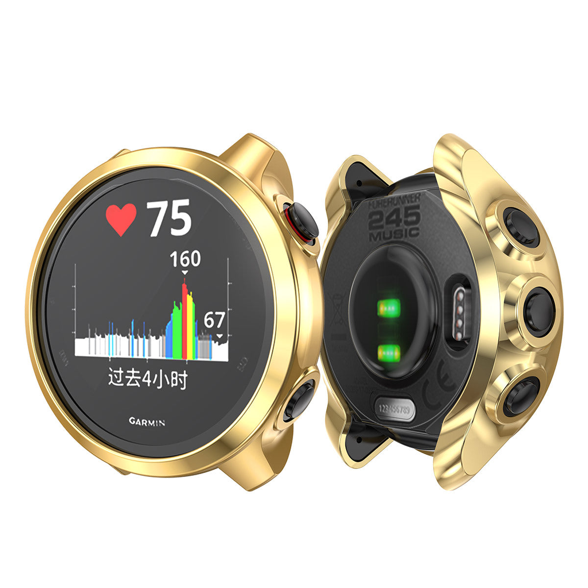 Electroplating TPU Smart Watch Cover Shell for Garmin Forerunner 245