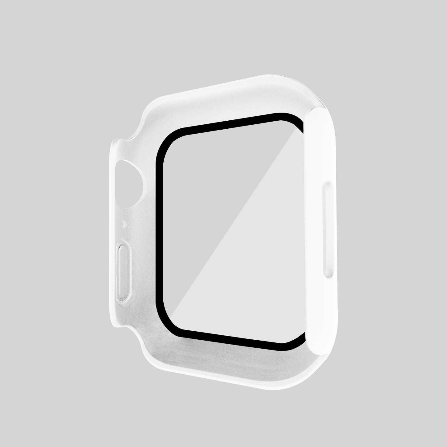 2-in-1 9H Tempered Glass Film Matte Hard PC Watch Case Cover for Apple Watch Series 7 45mm / Series 8 45mm
