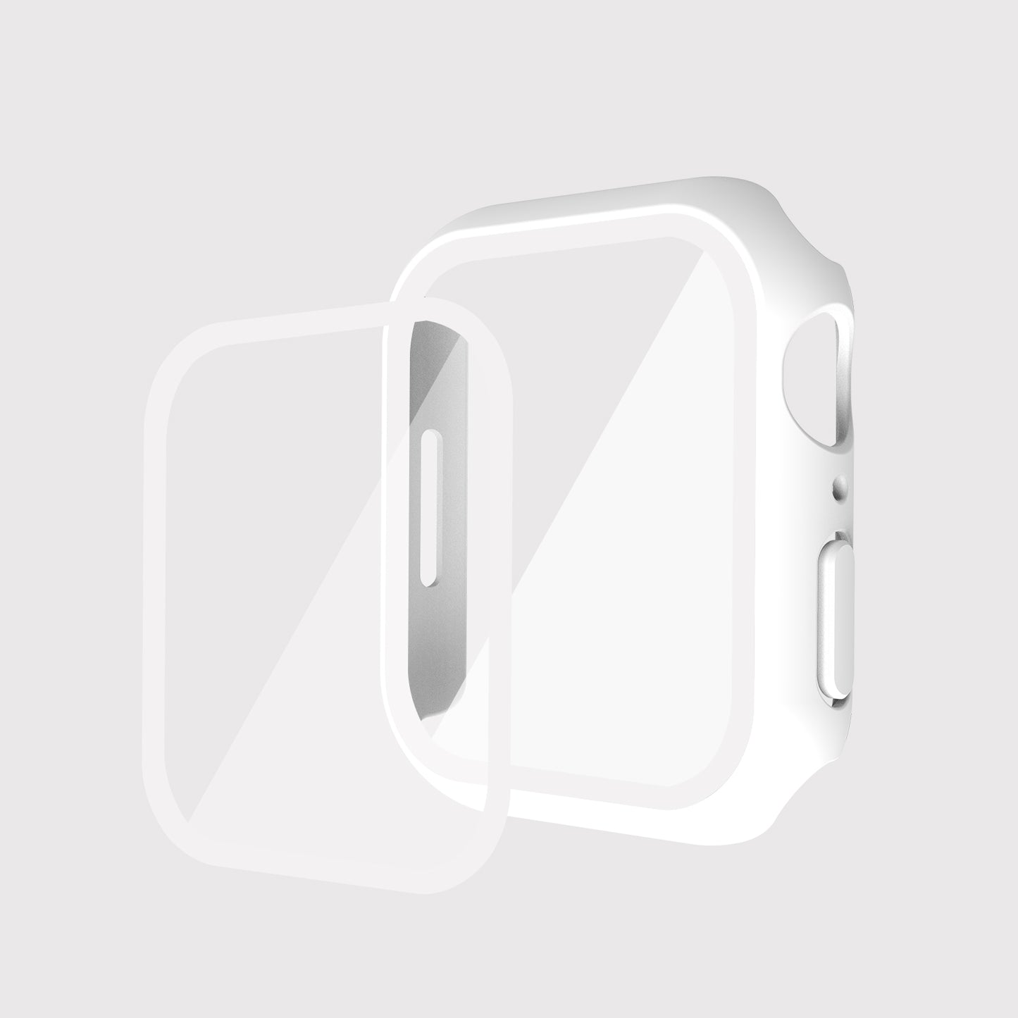 2-in-1 9H Tempered Glass Film Matte Hard PC Watch Case Cover for Apple Watch Series 7 45mm / Series 8 45mm