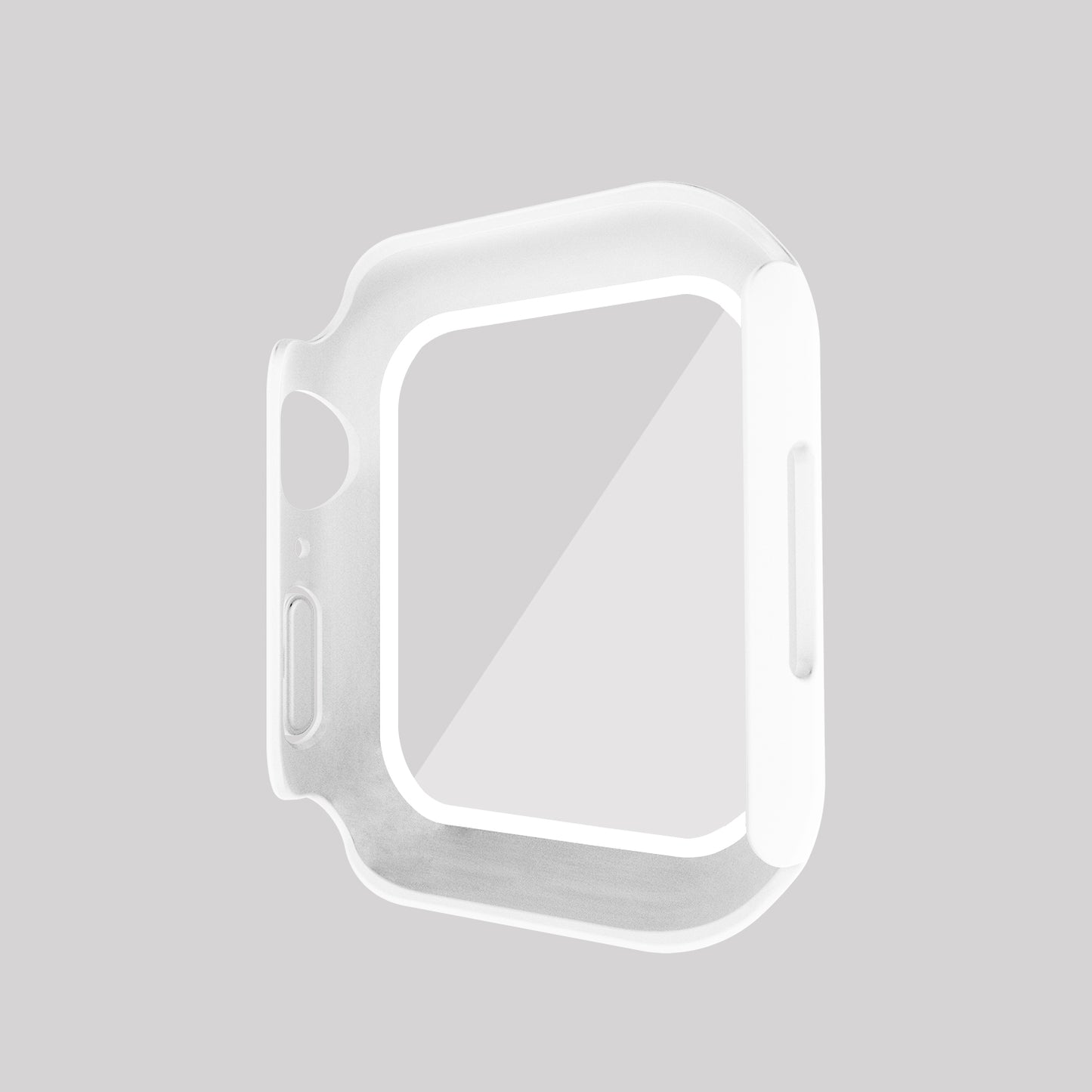 2-in-1 9H Tempered Glass Film Matte Hard PC Watch Case Cover for Apple Watch Series 7 45mm / Series 8 45mm