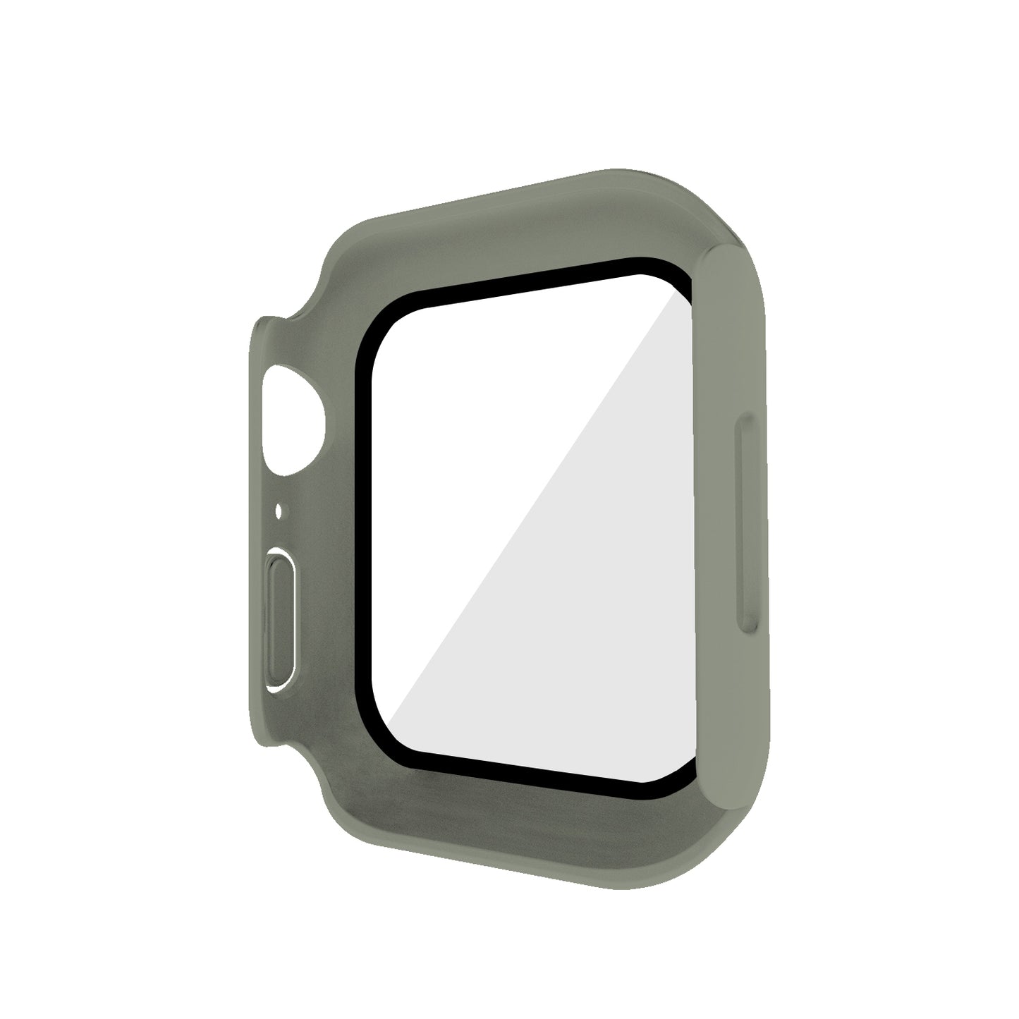 2-in-1 9H Tempered Glass Film Matte Hard PC Watch Case Cover for Apple Watch Series 7 45mm / Series 8 45mm