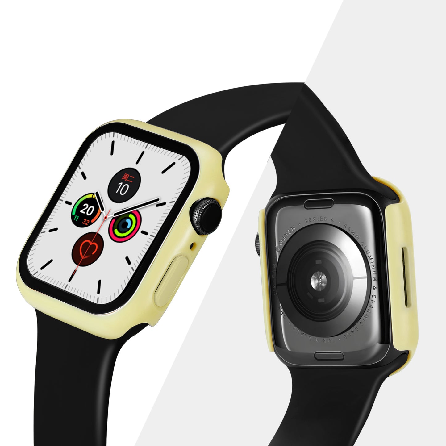 2-in-1 9H Tempered Glass Film Matte Hard PC Watch Case Cover for Apple Watch Series 7 45mm / Series 8 45mm