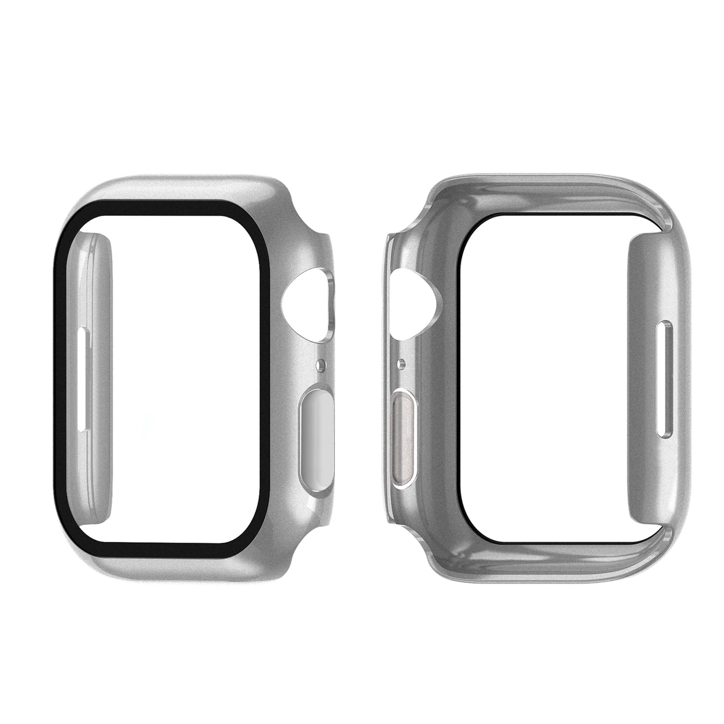 2-in-1 9H Tempered Glass Film Matte Hard PC Watch Case Cover for Apple Watch Series 7 45mm / Series 8 45mm