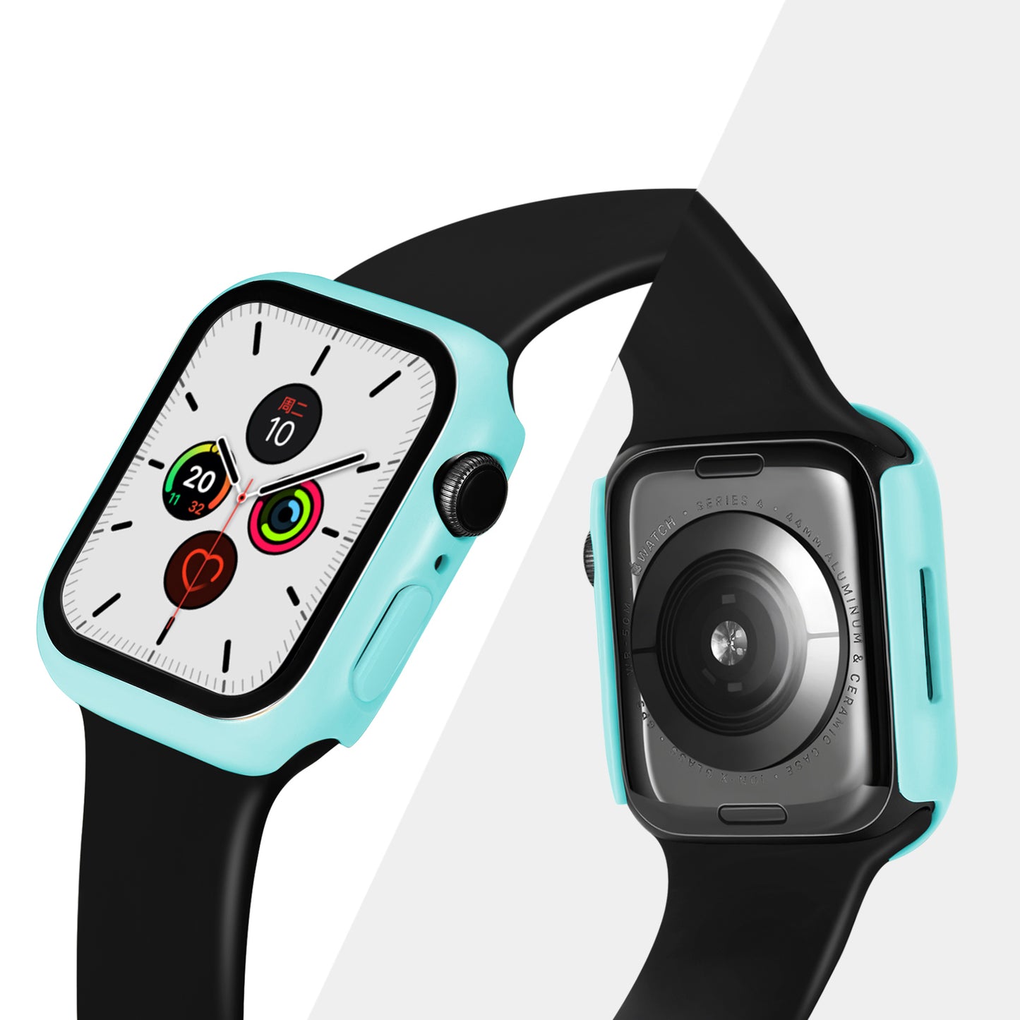 2-in-1 9H Tempered Glass Film Matte Hard PC Watch Case Cover for Apple Watch Series 7 45mm / Series 8 45mm