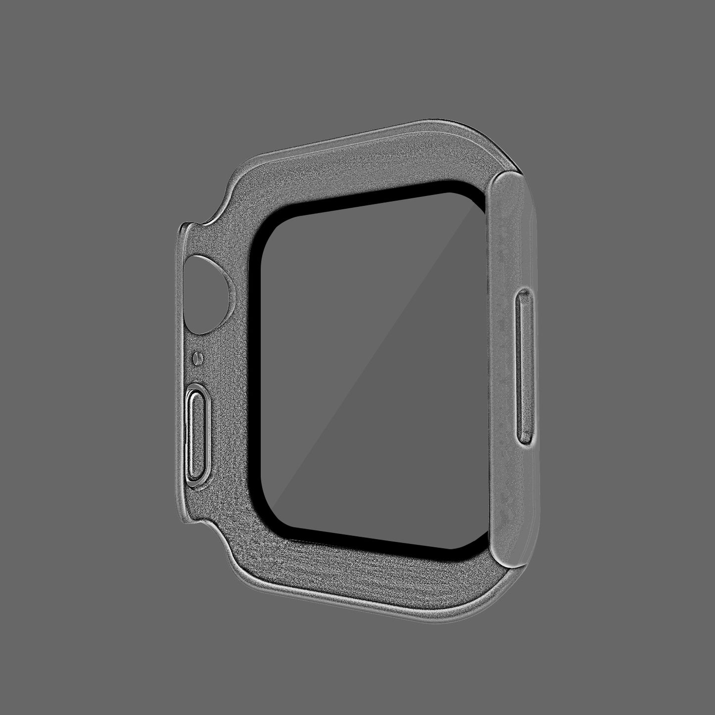 2-in-1 9H Tempered Glass Film Matte Hard PC Watch Case Cover for Apple Watch Series 7 45mm / Series 8 45mm