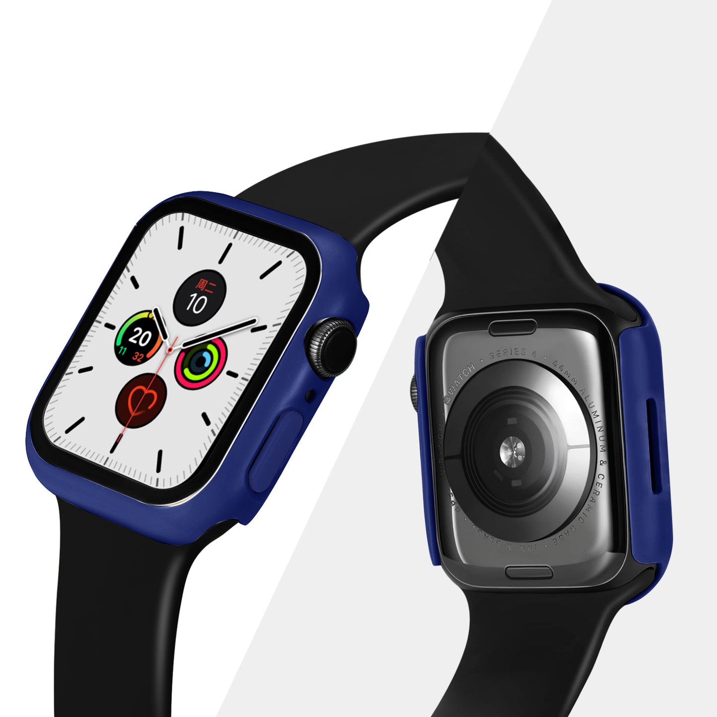 2-in-1 9H Tempered Glass Film Matte Hard PC Watch Case Cover for Apple Watch Series 7 45mm / Series 8 45mm
