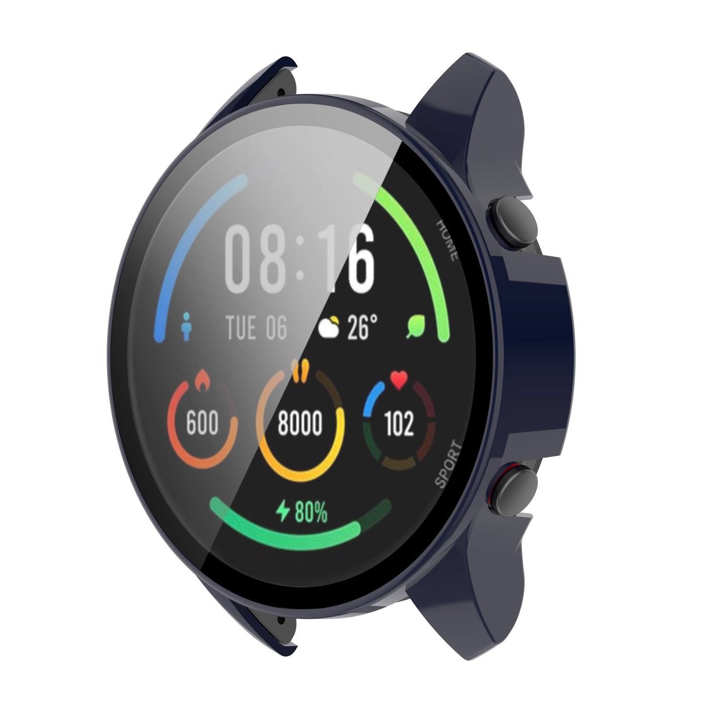 2 in 1 Smart Watch Hard PC Frame + Tempered Glass Screen Protector Watch Case for Xiaomi Mi Watch Color Sport