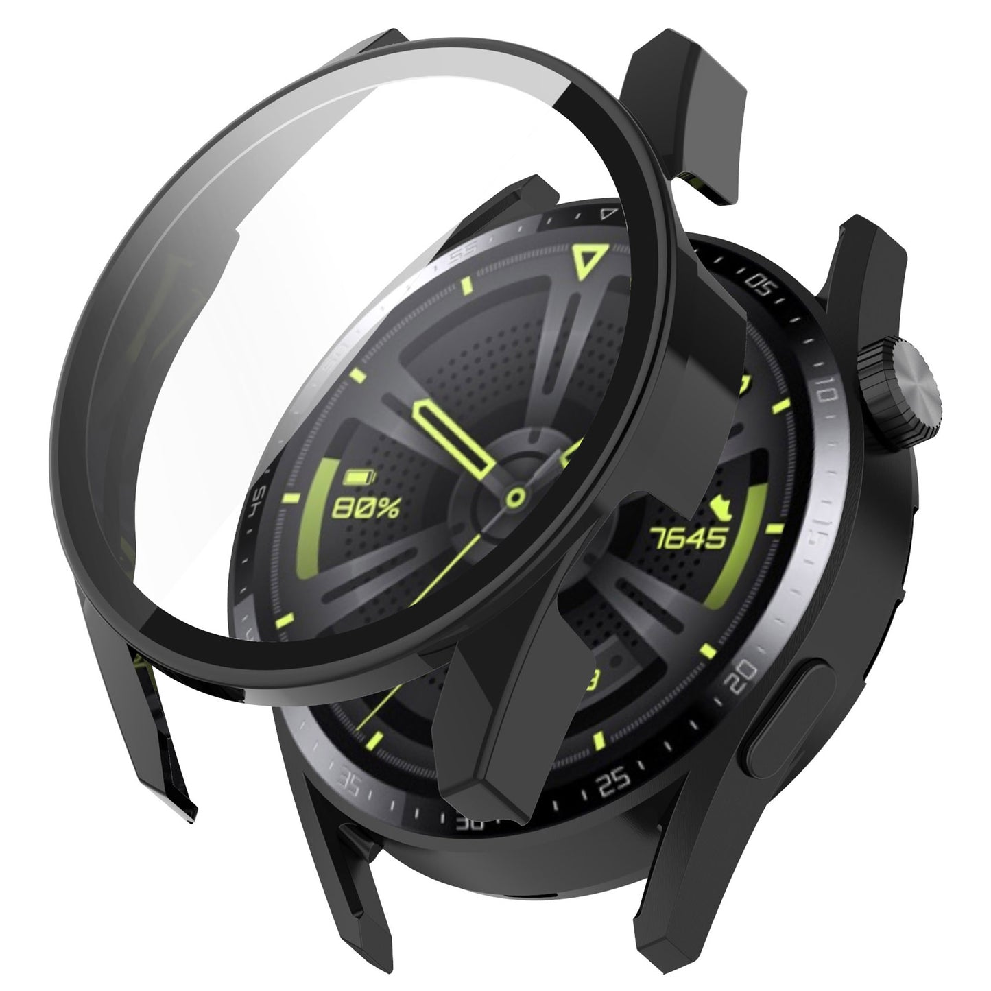 2-in-1 Watch Case Hard PC Frame + Tempered Glass Screen Protector for Huawei Watch GT 3 46mm