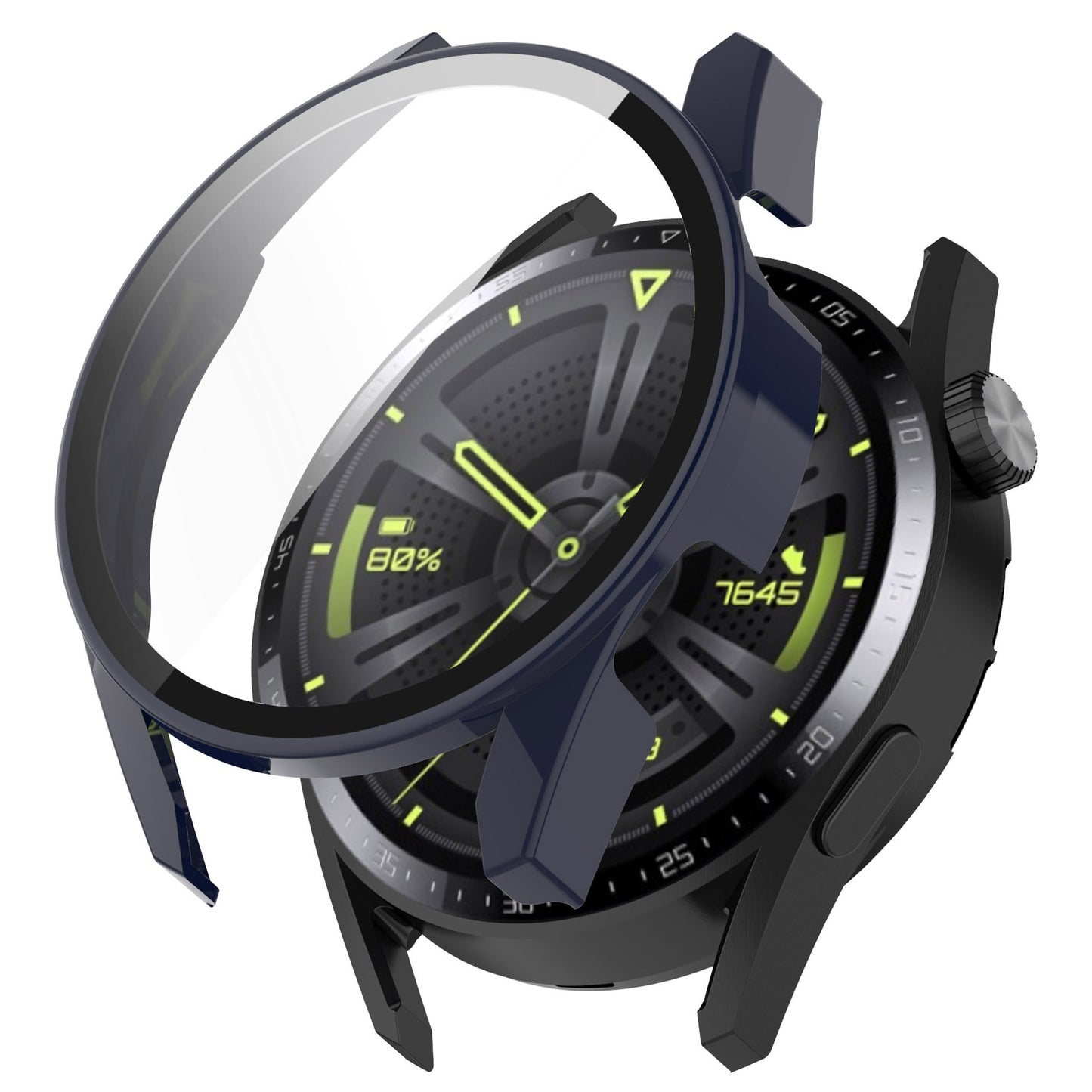 2-in-1 Watch Case Hard PC Frame + Tempered Glass Screen Protector for Huawei Watch GT 3 46mm