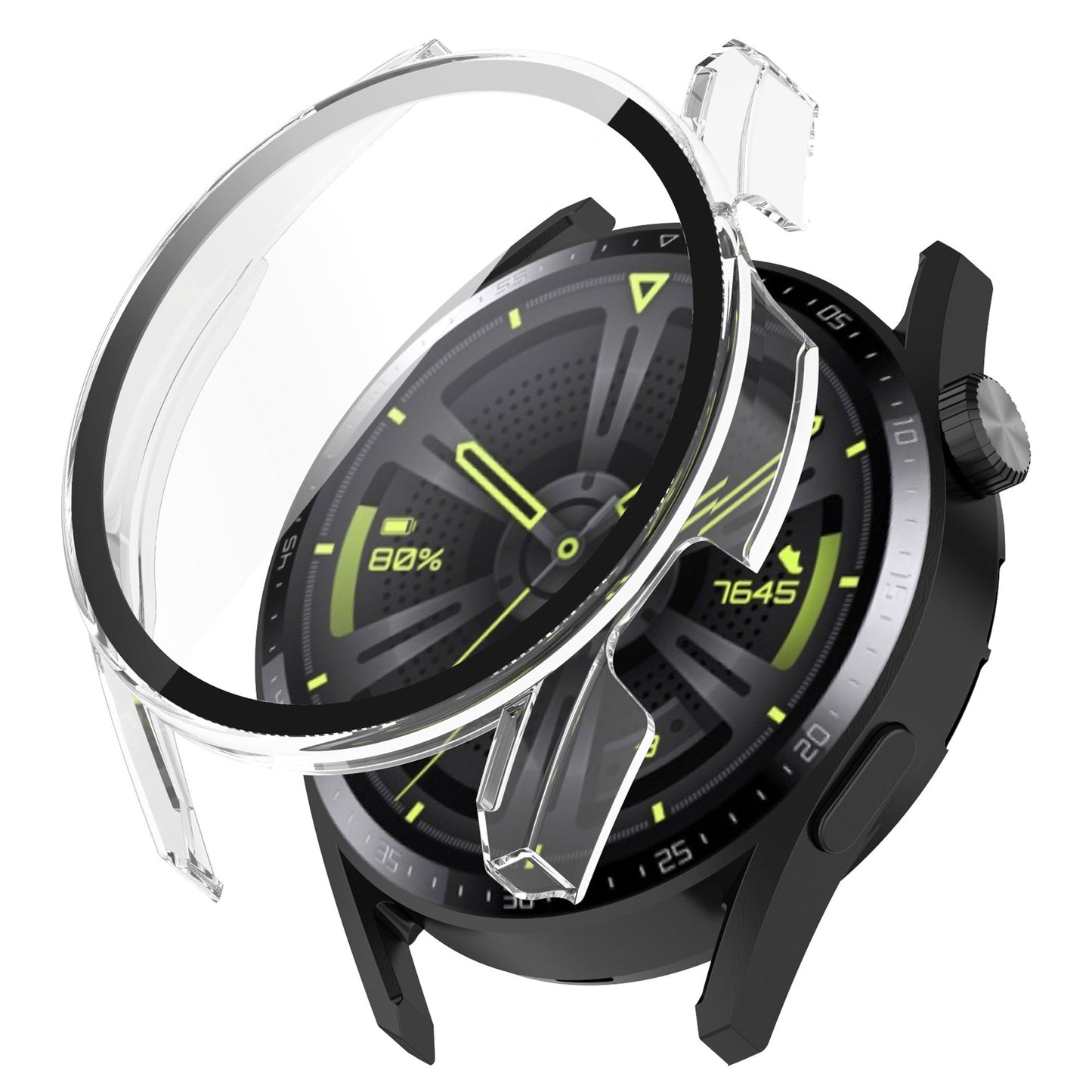 2-in-1 Watch Case Hard PC Frame + Tempered Glass Screen Protector for Huawei Watch GT 3 46mm