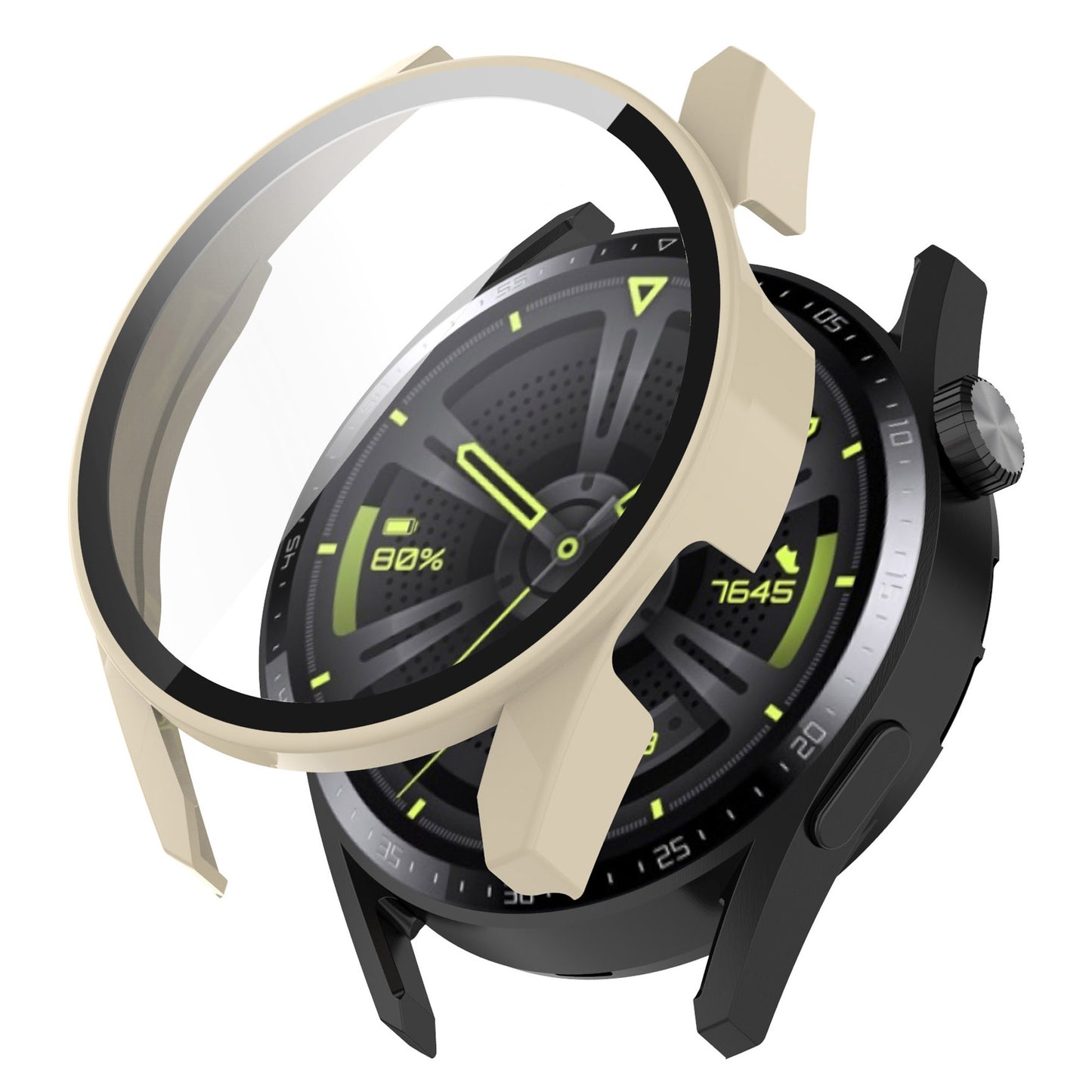 2-in-1 Watch Case Hard PC Frame + Tempered Glass Screen Protector for Huawei Watch GT 3 46mm