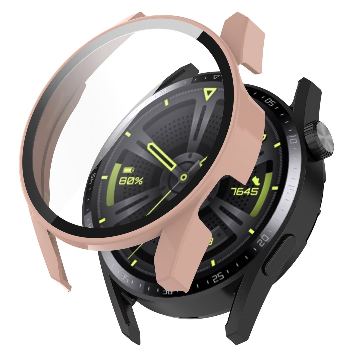 2-in-1 Watch Case Hard PC Frame + Tempered Glass Screen Protector for Huawei Watch GT 3 46mm
