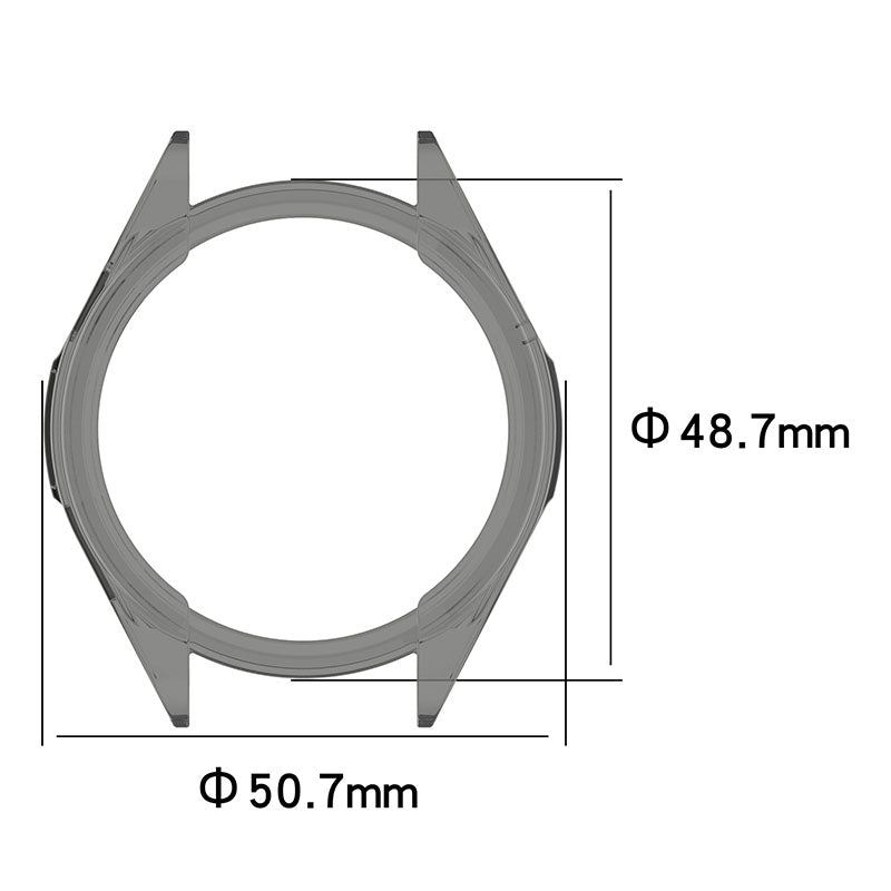 For Huawei Watch GT Runner Transparent TPU Smart Watch Half Cover Protective Case
