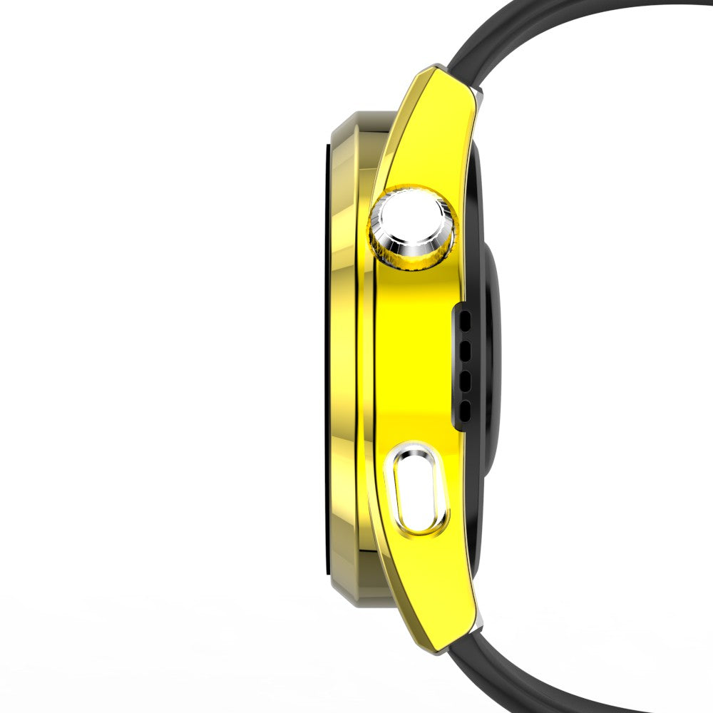 For Huawei Watch 3 Pro Electroplating PC Case + Tempered Glass Screen Protector Scratch Resistant Smart Watch Cover with Dial Plate