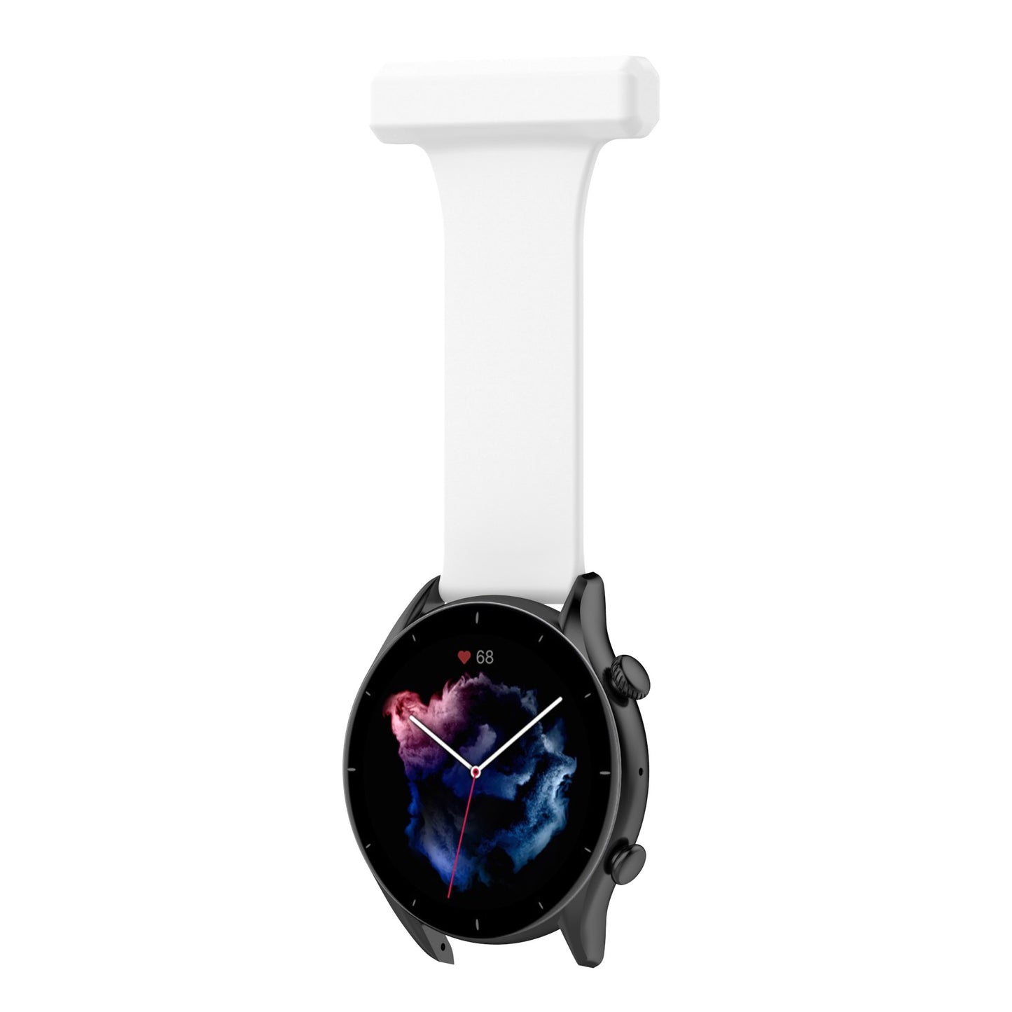 For Huawei Watch GT Runner/Samsung Galaxy Watch3 45mm Pin Style 22mm Doctor Nurse Watch Silicone Strap Hanging Buckle