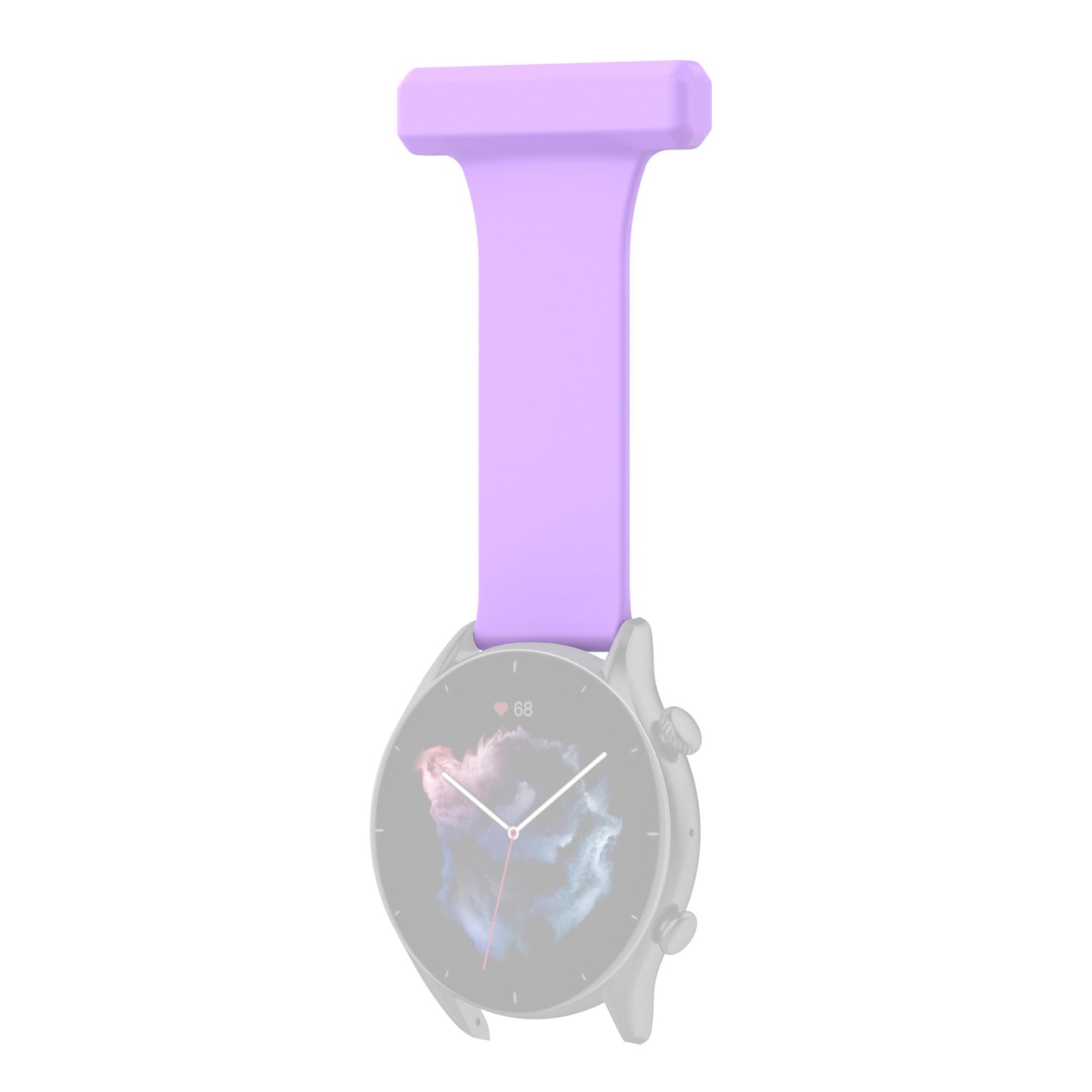 For Huawei Watch GT Runner/Samsung Galaxy Watch3 45mm Pin Style 22mm Doctor Nurse Watch Silicone Strap Hanging Buckle