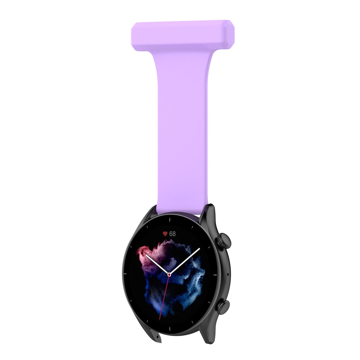 For Huawei Watch GT Runner/Samsung Galaxy Watch3 45mm Pin Style 22mm Doctor Nurse Watch Silicone Strap Hanging Buckle
