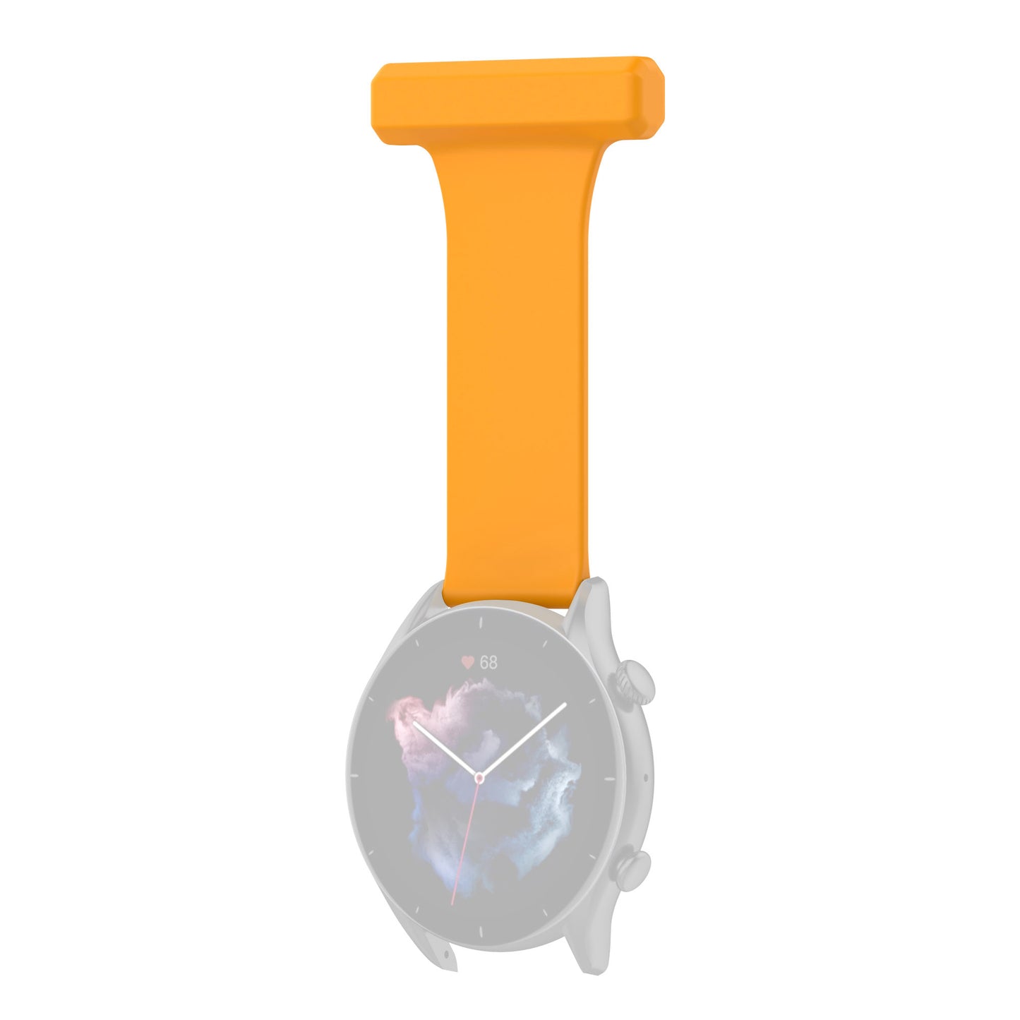 For Huawei Watch GT Runner/Samsung Galaxy Watch3 45mm Pin Style 22mm Doctor Nurse Watch Silicone Strap Hanging Buckle