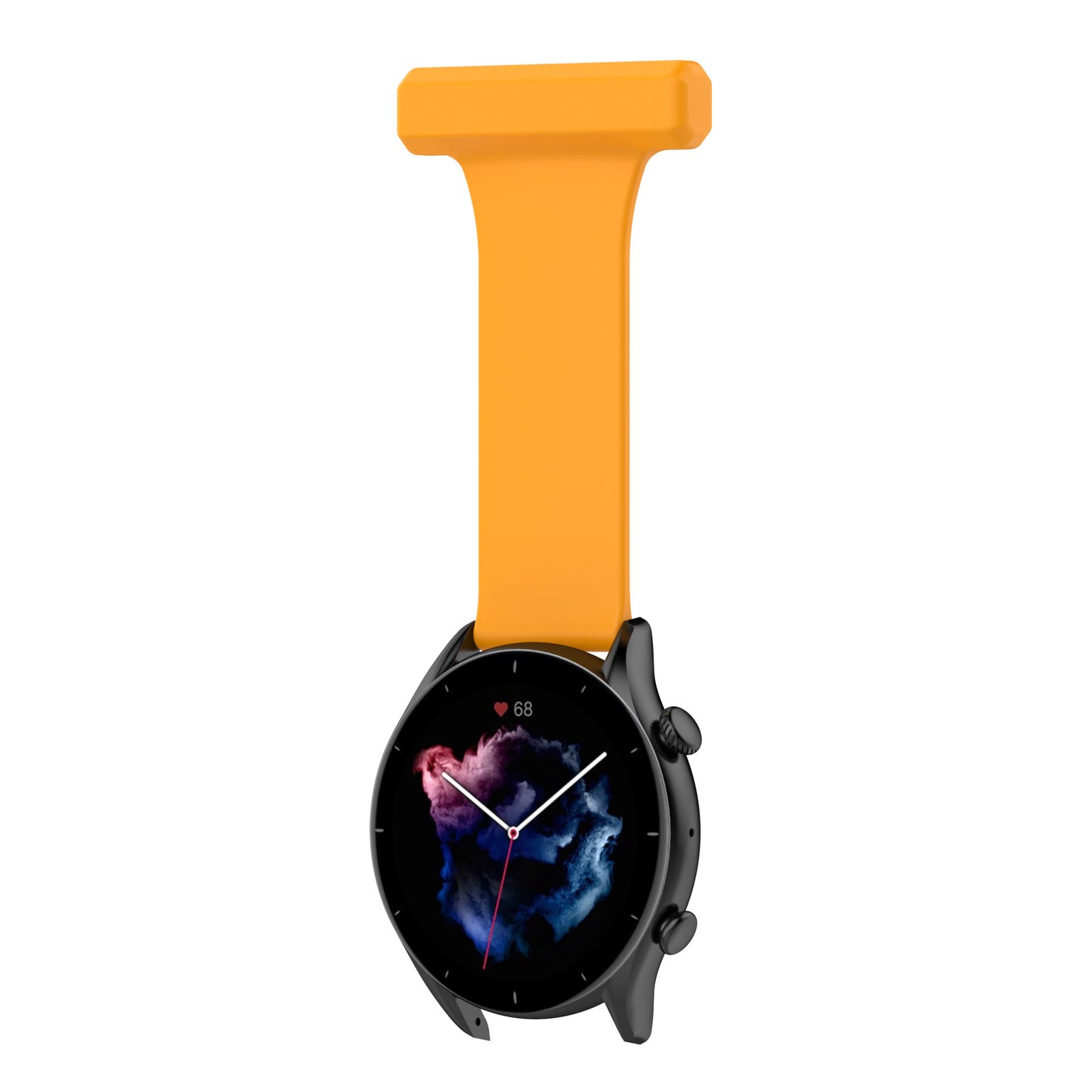 For Huawei Watch GT Runner/Samsung Galaxy Watch3 45mm Pin Style 22mm Doctor Nurse Watch Silicone Strap Hanging Buckle